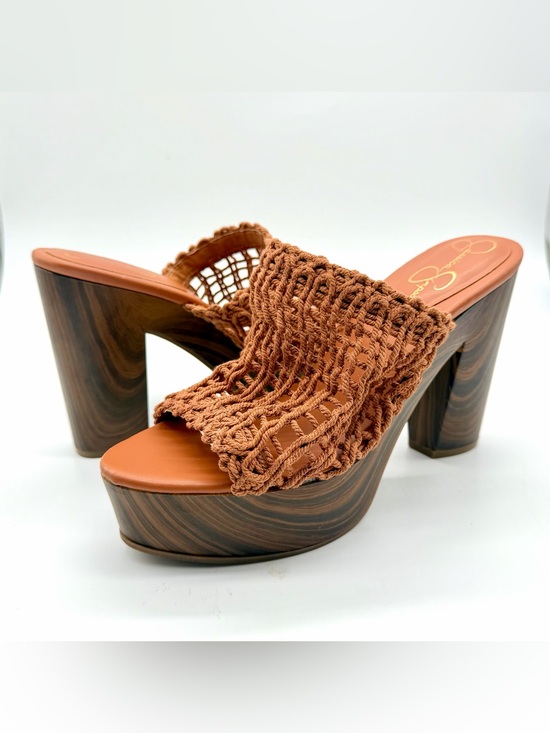 Jessica Simpson Shoes - Jessica Simpson Sandal Womens 9.5 M Shelbie Platform Heels Brown Woven Casual